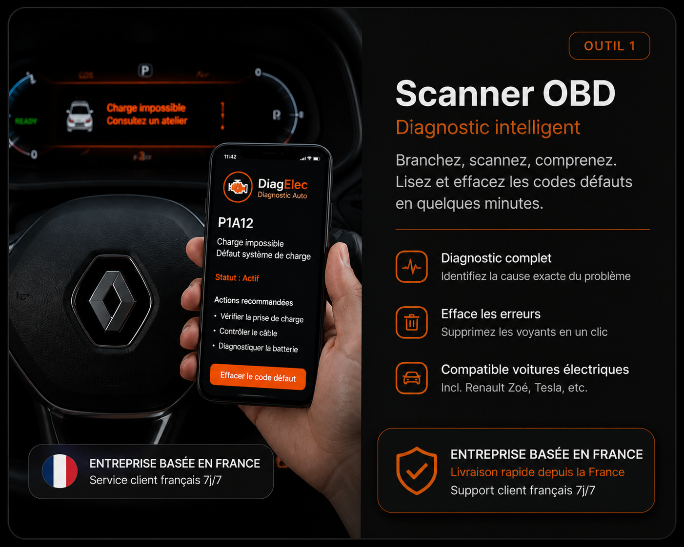 Boîtier DIAGAUTO ICAR PRO – Diagnostic Bluetooth depuis votre smartphone Simple & Rapide